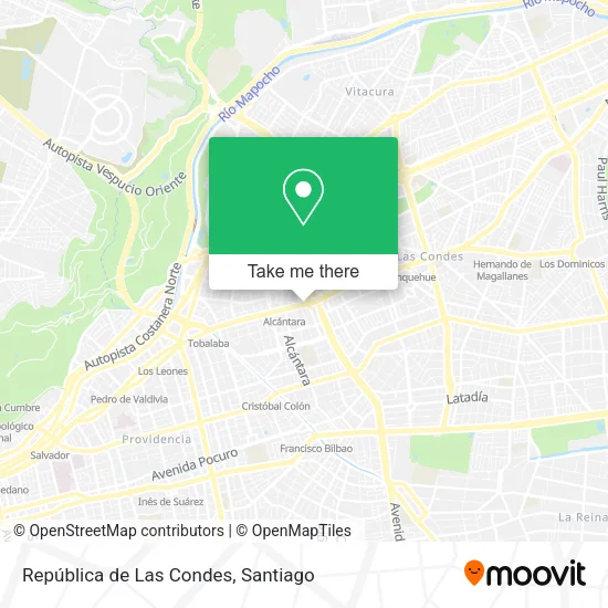 República de Las Condes map