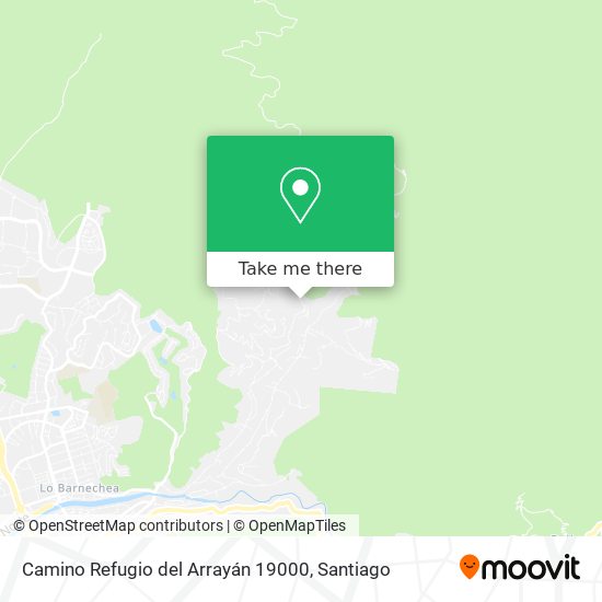 Camino Refugio del Arrayán 19000 map