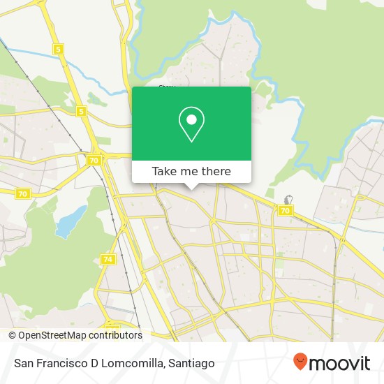 San Francisco D Lomcomilla map