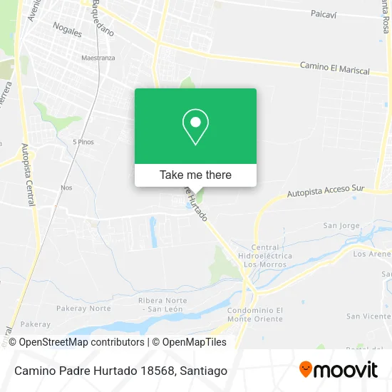 Camino Padre Hurtado 18568 map