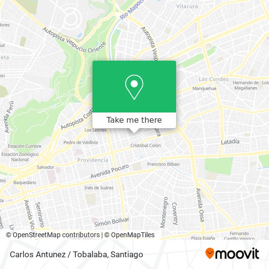 Carlos Antunez / Tobalaba map