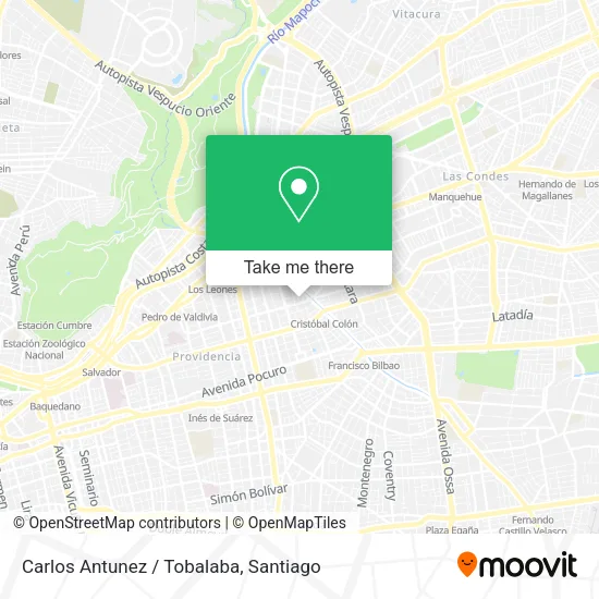 Carlos Antunez / Tobalaba map