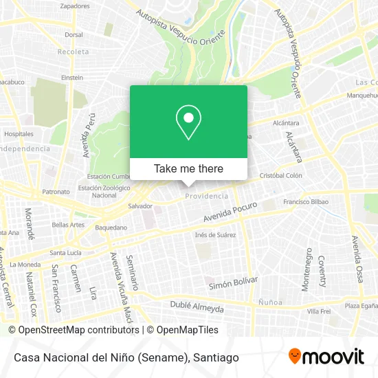 Casa Nacional del Niño (Sename) map