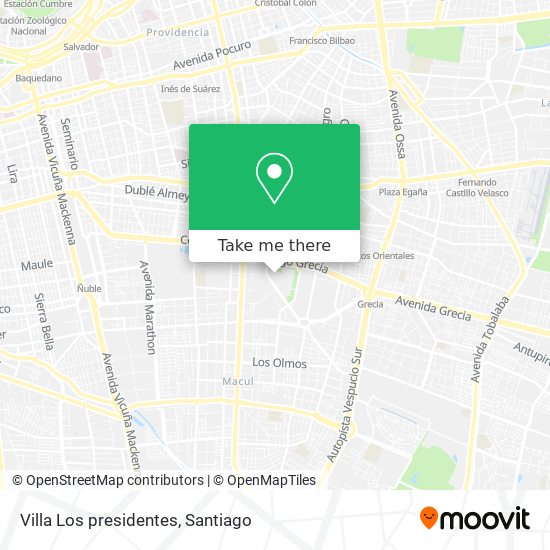 Villa Los presidentes map
