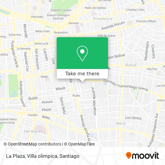 La Plaza, Villa olimpica map