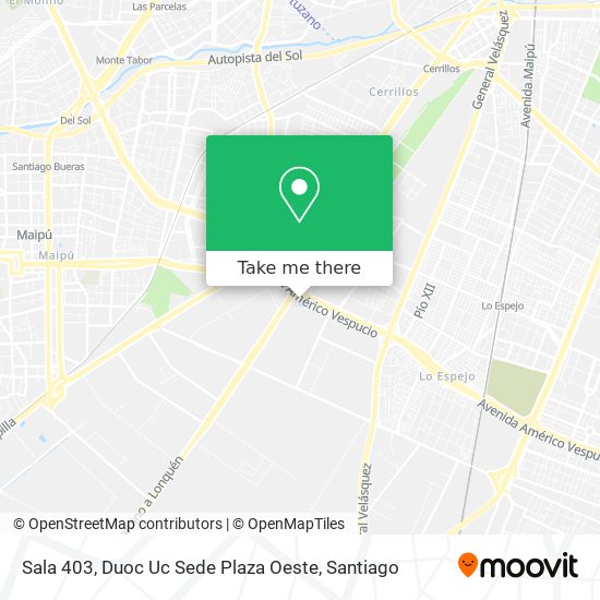 Mapa de Sala 403, Duoc Uc Sede Plaza Oeste