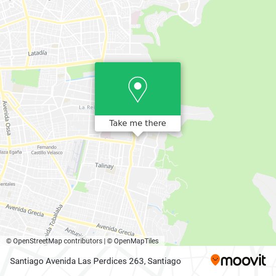 Santiago Avenida Las Perdices 263 map
