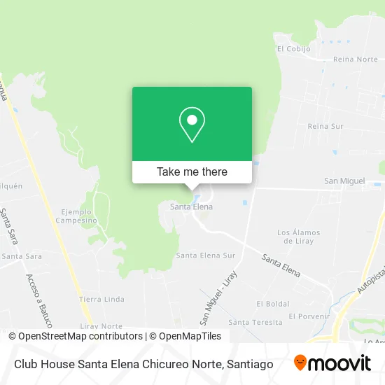 Club House Santa Elena Chicureo Norte map