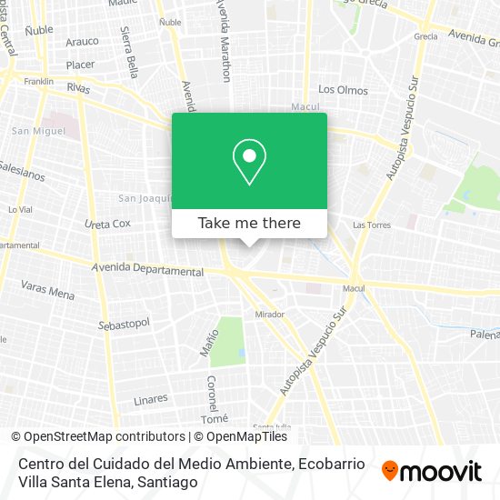 Centro del Cuidado del Medio Ambiente, Ecobarrio Villa Santa Elena map