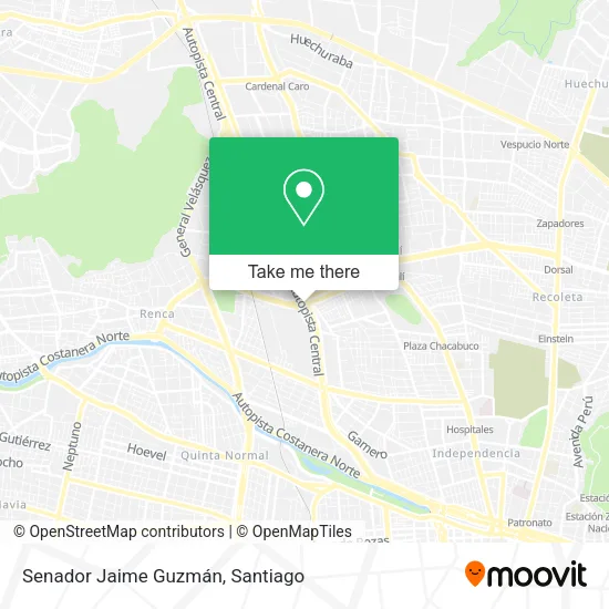 Senador Jaime Guzmán map