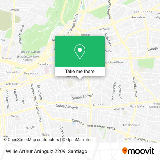 Willie Arthur Aránguiz 2209 map