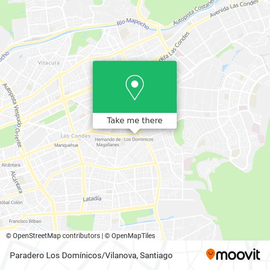 Mapa de Paradero Los Domínicos / Vilanova