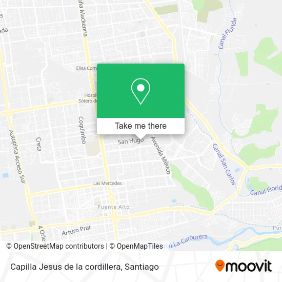 Capilla Jesus de la cordillera map