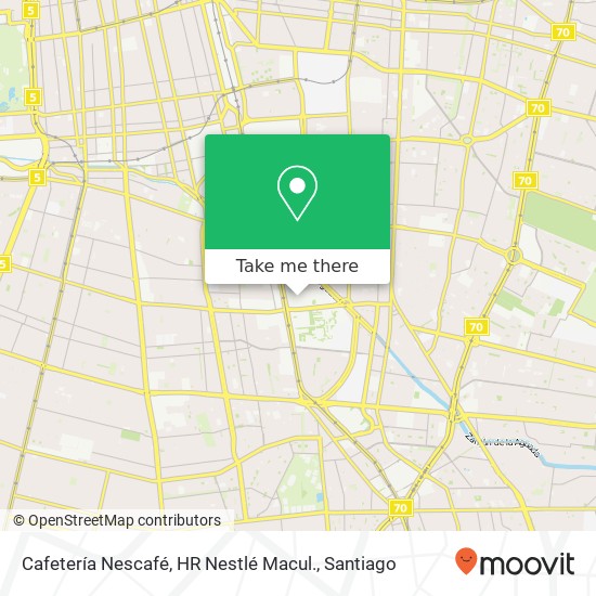 Cafetería Nescafé, HR Nestlé Macul. map