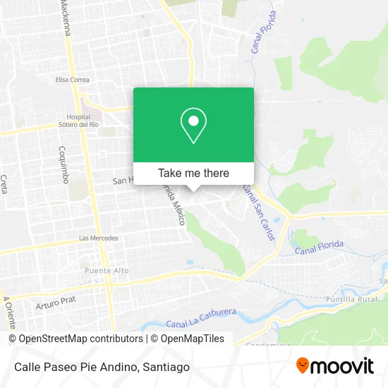 Calle Paseo Pie Andino map
