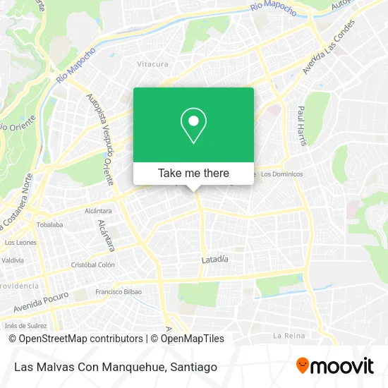 Las Malvas Con Manquehue map
