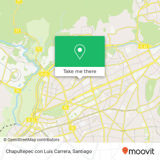 Chapultepec con Luis Carrera map