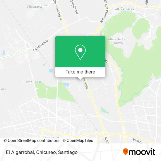 El Algarrobal, Chicureo map