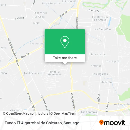 Fundo El Algarrobal de Chicureo map