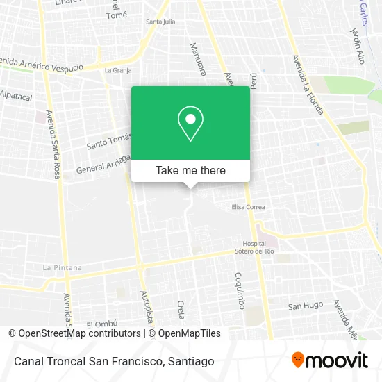 Canal Troncal San Francisco map