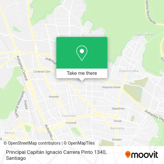 Principal Capitán Ignacio Carrera Pinto 1340 map