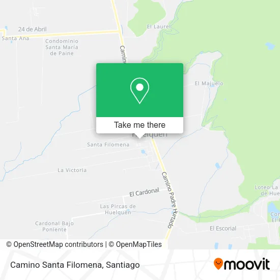 Camino Santa Filomena map