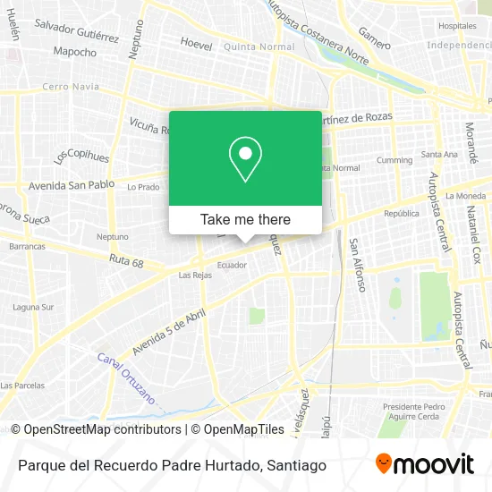 Parque del Recuerdo Padre Hurtado map