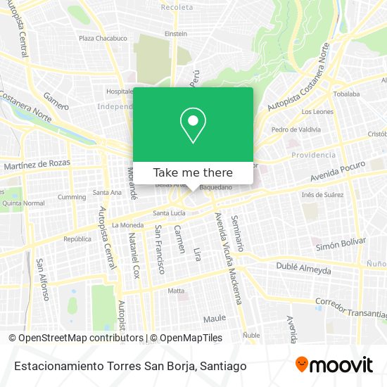 Estacionamiento Torres San Borja map