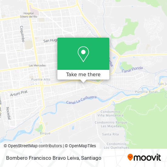 Bombero Francisco Bravo Leiva map