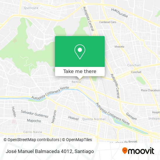 José Manuel Balmaceda 4012 map