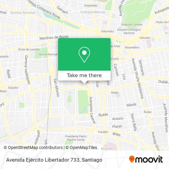 Avenida Ejército Libertador 733 map