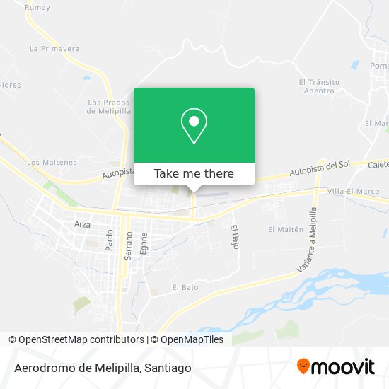 Aerodromo de Melipilla map