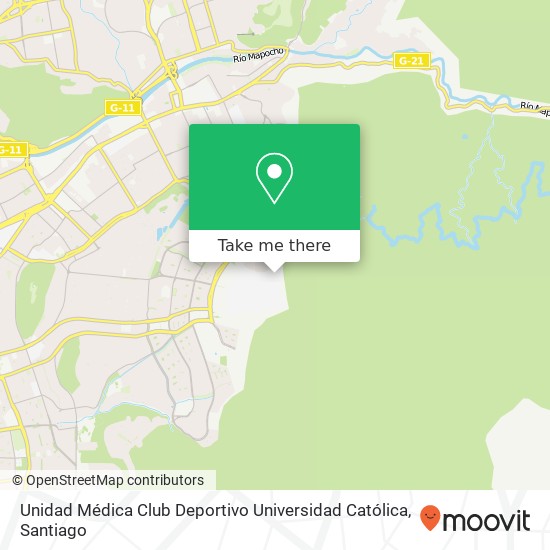 Unidad Médica Club Deportivo Universidad Católica map