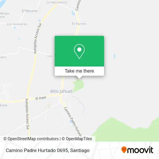 Mapa de Camino Padre Hurtado 0695