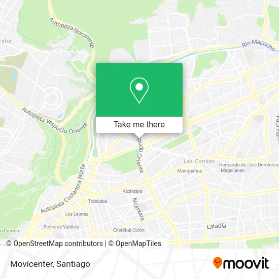 Movicenter map