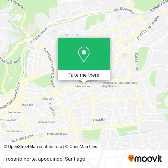 rosario norte, apoquindo map