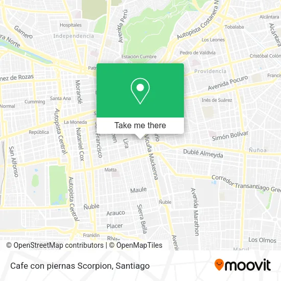Mapa de Cafe con piernas Scorpion