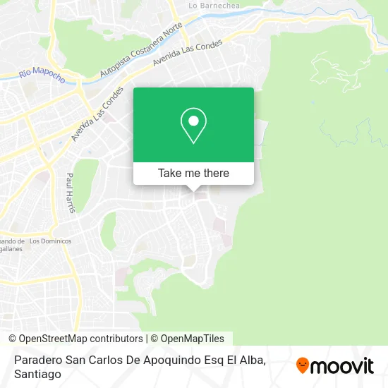 Paradero San Carlos De Apoquindo Esq El Alba map