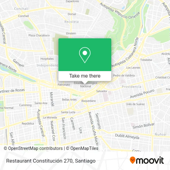 Restaurant Constitución 270 map
