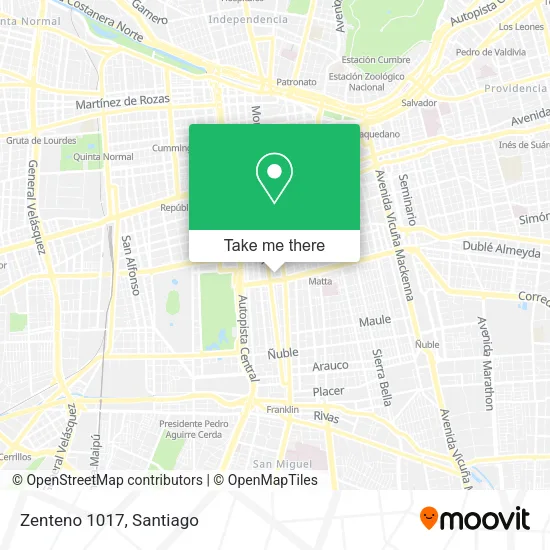Zenteno 1017 map