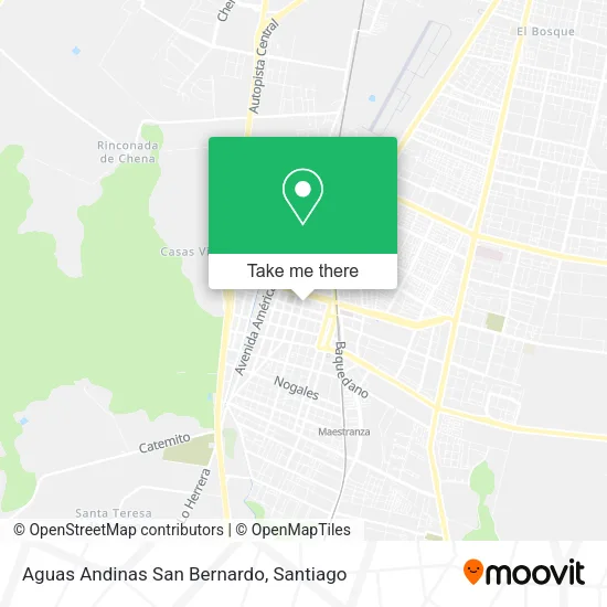 Aguas Andinas San Bernardo map