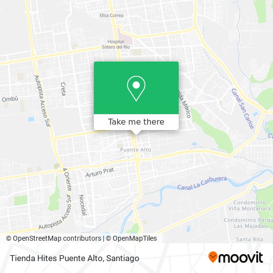 Tienda Hites Puente Alto map