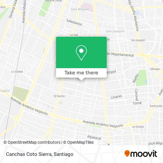 Canchas Coto Sierra map