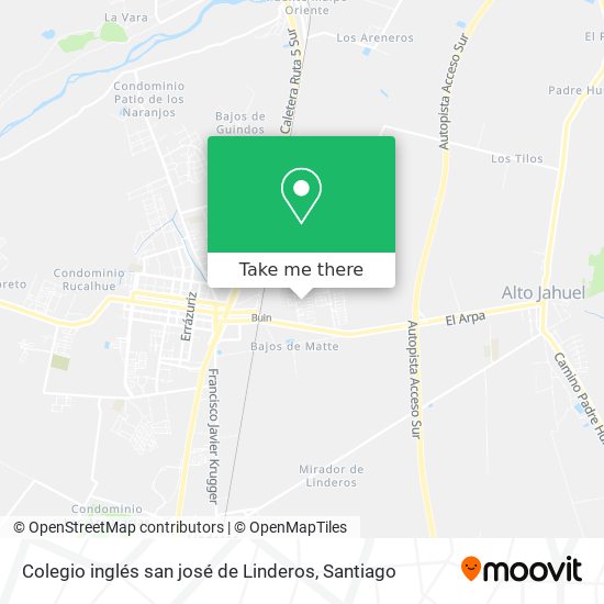 Mapa de Colegio inglés san josé de Linderos