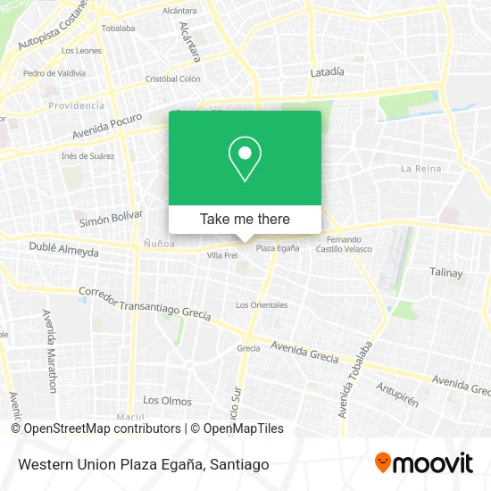 Western Union Plaza Egaña map