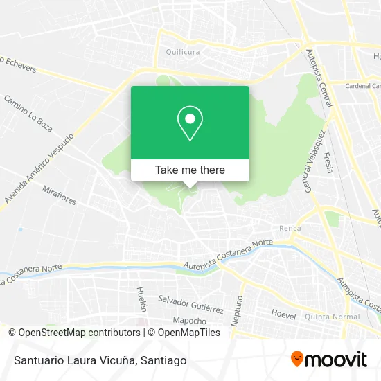 Santuario Laura Vicuña map