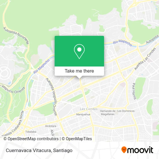 Cuernavaca Vitacura map
