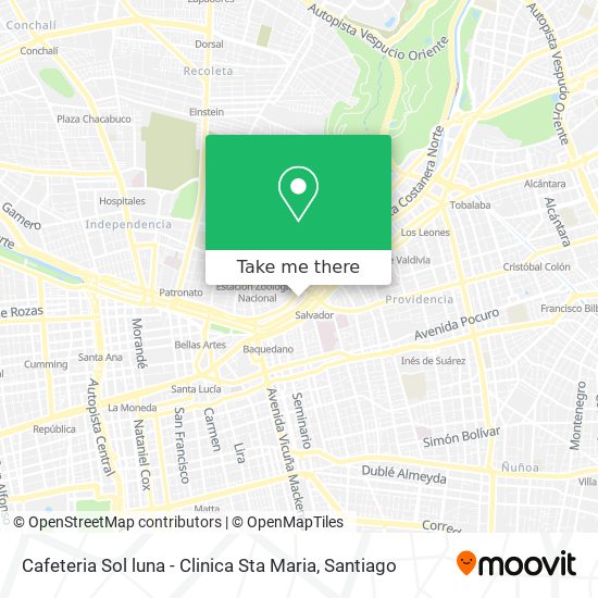 Cafeteria Sol luna - Clinica Sta Maria map