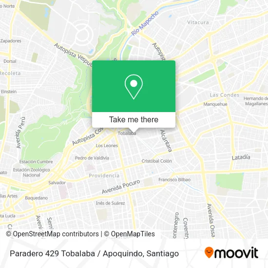 Paradero 429 Tobalaba / Apoquindo map
