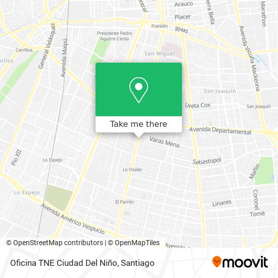 Oficina TNE Ciudad Del Niño map